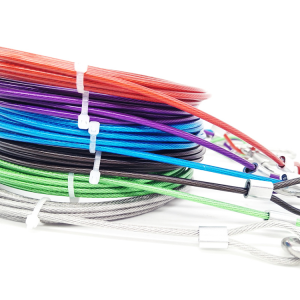 Plastic coated steel wire rope